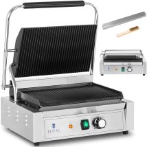 Royal Catering - Parrilla De Contacto - 2.200 W - Ondulada