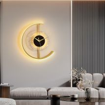 Orologio Da Parete Moderno, Lampada Da Parete, Soggiorno, Camera Da Letto, Comodino, Corridoio, Loft, Lampada Decorativa Da Interni In Acrilico Dorato