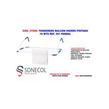 Sonecol - Tendedero De Balcón De Hierro Pintado 10 Metros Ev-02 Ref. 301p