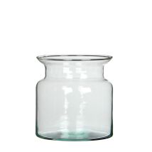 Dekorationsglas Mathew 15 x Ø 15 cm – 100 % recyceltes Glas – handgefertigt – transparent
