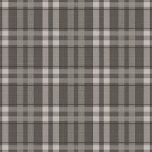Galerie - Vintage Roses Linear Grey Wallpaper Classic Tartan Pattern