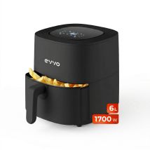 Evvo Freidora Sin Aceite Tasty Fryer - 6 Litros, 1700w, Tecnología Dual Cyclone, Multifunción, Hasta 200o