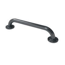 Nymas Nymapro Round Flange Robust Steel Grab Rail 35mm Diameter 455mm Length - Dark Grey
