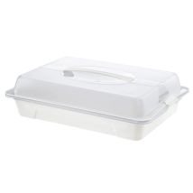 Rotho Cool & Fresh Maggiordomo Per Feste Con Raffreddamento, Cappuccio E Maniglia Per Il Trasporto, Plastica (pp) Senza Bpa, Trasparente/bianco, 43.5 