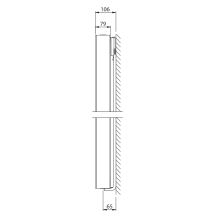 Henrad - Belrad Vertikal Heizkörper Plan Schwarz Matt T20 2000 X 600 (hxb) - 1649 W