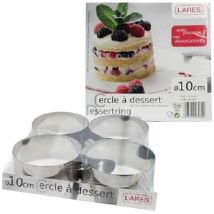 4 Círculos De Postre Diam.10cm + Pulsador - 6074 Lares