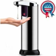 Dispensador De Jabón Automático De 250 Ml Con Sensor Infrarrojo Para Lavandería, Cocina, Hotel Y Restaurante (acero Inoxidable)