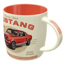 Mug Ford Mustang 1967 – 340 ml – Céramique vintage – Intérieur rouge – Nostalgic-Art