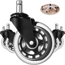 Ineasicer - Pack Universal Office Chair Casters Replacement Wheels Office Seat Silent And Abrasion Resistant, Universal Replacement Office Chair 