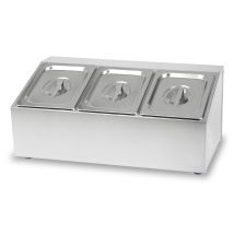 Vertes - Contenitori Per Ingredienti 3 X 1/6 Gn Gastronorm, Acciaio Inox, Profondità 100 Mm, Igienici, Inossidabili, Resistenti Ai Graffi, Da -40° A 