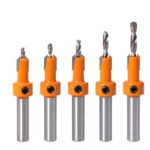 Qiedie - Carpentry Parts Wood Cutter Chamfer Counter-bit Screw Hole Drill Tap Drill For Drilling Wood (10 Mm Shaft)