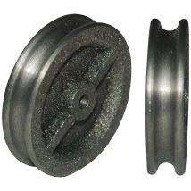 HBS Schnurrolle Nr.470 – 70mm Durchmesser – Tragkraft 25kg – Naben-Ø 16mm – Nabenlänge 16mm – Rillenbreite 9mm