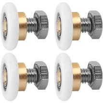 Triomphe - Sliding Door Roller, 4 Pieces Shower Rollers, Shower Runners, Roller Roller For Shower Door, Sliding Rollers, Door Replacement Wheel (20 Mm