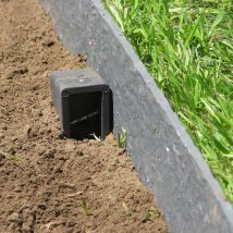 Ecolat - Juego De 10 Estacas De Plantación De Plástico Gris Al.38 X L.4 Cm