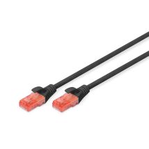 Digitus - Cavo Lan Cat 6-0,5m - Cavo Di Rete Cca Con Rj45 - U/utp Non Schermato - Compatibile Con Cat-6a E Cat-5e - Nero