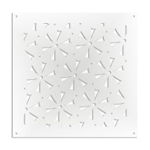 Daisy - Panneau Ajouré En Pvc - Brise-soleil - Dimension : 73x73 Cm - Couleur : Blanc