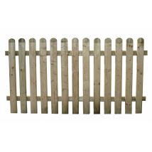 Recinto bioclimático de pino impregnado 180x100 cm – 13 tablas verticales de 9x1,5 cm – Espacio entre tablas 4 cm