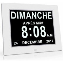 Versaillesfr - Reloj Electrónico Con Pantalla Lcd, Pantalla De Caracteres Grandes Y Claros, Atenuación Automática, Reloj Con Conversión A Ocho Idiomas