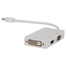 Valueline - Vlmp37465w0.20 Adaptateur De Cable De Video 0.2 M Mini Displayport Vga + Hdmi + Dvi White