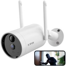 Boifun 2k Wifi Batterie Sans Fil Caméra De Sécurité Extérieure Avec Détection D'Ia, Système De Caméra De Surveillance, Vision Nocturne Couleur, 