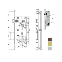 Serrure Intérieure En Bois Duo E50 Chrome Mat 851 Agb