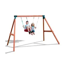 Altalena Da Esterno In Legno Fungoo Fly 2.0 Gioco In Legno Per Giardino