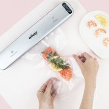 Wëasy Sil85 Envasadora Al Vacío Para Alimentos Secos Y Húmedos, Uso Doméstico, 85 W, Bandeja 30 Cm, Selladura Instantánea Segundos, Incluye 10 Bolsas,