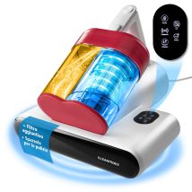 Cleanmaxx Aspirapolvere A Rotazione Per Acari Con Luce Uv-c E Filtro Hepa Per Soggetti Allergici Aspirapolvere Portatile Per Materassi Funzione 