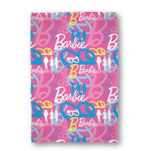 Coperta In Pile Con Licenza Ufficiale Barbie, Design Con Logo Rosa, Design Senza Scatola, Calda E Super Morbida Al Tatto, Perfetta Per Casa, Camera Da