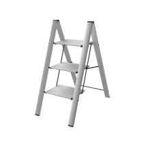Taburete de aluminio antideslizante 33x26 cm – Bloqueo de seguridad – Capacidad de carga 150 kg – Altura 50/75 cm