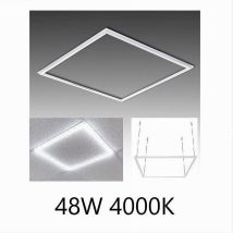 Trade Shop - Marco De Marco Brillante Del Panel Led 60x60 Cm 48w 5700lm Lámpara De Araña Tot -
