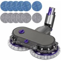Mowze - Electric Mop Head For Dyson V11 V10 V15 V8 V7 Vacuum Cleaner, Washing Brush Mop With Detachable Water Tank And 12 Washable Mop