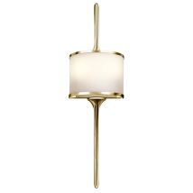 Neuwertig] Kichler Led Wandlampe Mona Höhe 55,9 Cm Messingpoliert Wandlampe Wandleuchte B-ware