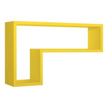 Estante De Pared, Armario De Baño, Estante De Pared, Amarillo Canario, 61x37 D15.5 Cm - Carta