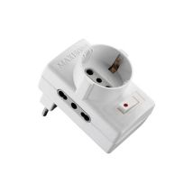 Adattatore 10/a 2pr Bip +1 Schuko C/inter Sicurez
