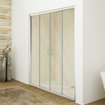 Dhimp - Schiebeduschnische Mit 4 Glastüren 156-160 Cm / Öffnung 68 Cm