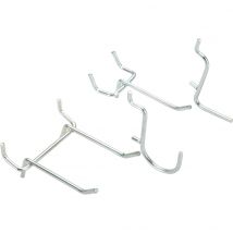 MOTTEZ Lochwandhaken – 18,5 cm Höhe – 12 cm Breite – 4,5 cm Tiefe – 1 kg maximale Belastbarkeit – korrosionsbeständig