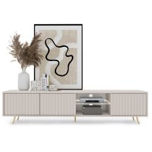 Selsey - Bello - Mueble Tv - 175 Cm - Frente De Lamas - Taupe (gris-beige)