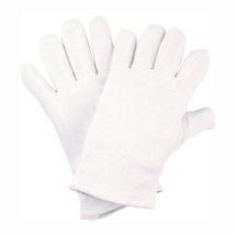 Guantes anticorte talla 11 blanco – Material: jersey de algodón – Aplicación: industria del vidrio, eléctrica, talleres