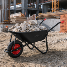 Brouette Pneus Avec Chambre À Air 250 Kg 100 L - Noir / Rouge – Black Edition - Maxcraft