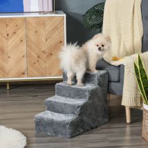 Escalier Incliné 4 Marches Antidérapant Pour Chien Et Chat, Rampe Escamotable Pour Animaux