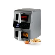 Friggitrice Senza Olio - Domo - Airfryer Do550fr - Doppio Cassetto 3,5 L + 6,5 L - 10 Programmi - 2500 W