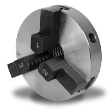 Dreibackenfutter Mit 80 Mm Durchmesser, 3' 3-backenfutter Selbstzentrierend, Anschluss-gewinde 1' -8 Tpi, Inkl. Spannwerkzeug, Drechselbank Zubehör, 