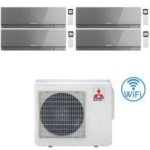Climatiseur Mitsubishi Kirigamine Zen Wifi Silver Split Inverter Panels 7000 + 9000 + 9000 + 12000 Btu Avec U.e. Mxz-4f80vf Classe A++ /a+ Nouveau
