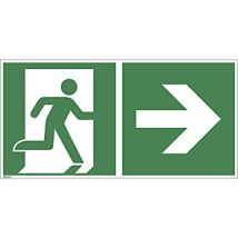 Señales de Emergencia Fosforescentes Autoadhesivas – 300 x 150 mm – 10 Unidades – Cumple Normativas ASR A1.3 e ISO 7010