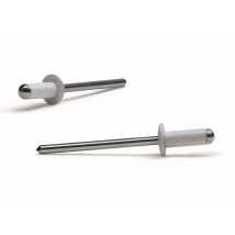 Remache 3.2x12 mm blanco – Aluminio y acero lacado – 500 piezas