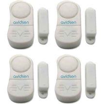 Avidsen – 100324 – Kit mit 4 Mini-Magnetalarmen für Türen und Fenster – 100 dB – 3 x 1,5V LR44 Batterien