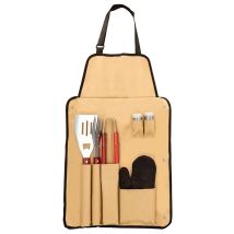 Set Barbacoa Aktive Utensilios Acero Inoxidable Gris 42x67 Cm