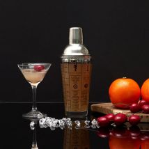 Shaker In Vetro - Cook Concept - 450 Ml - Con Ricette - Argento E Trasparente