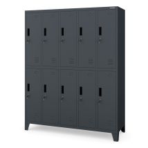 Sozialkleiderschrank Bhp 10-türig Bartek 1360 X 1720 X 450 Mm, Anthrazitfarben